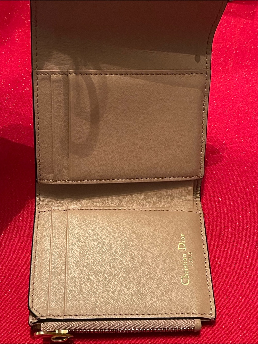 Dior Mini Saddle Wallet in Dusty Rose with Gold Hardware - Picture 9 of 10
